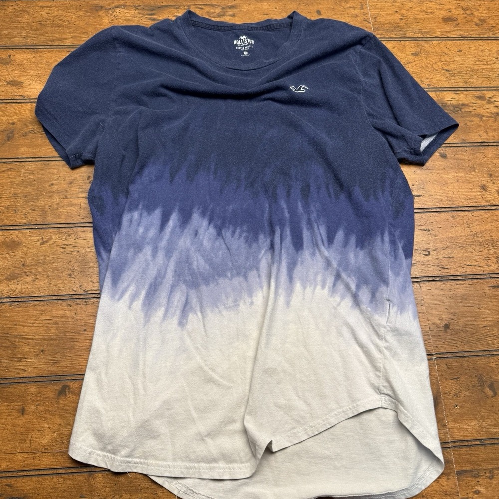 Hollister curve hem t‎ shirt Size Medium M Blue